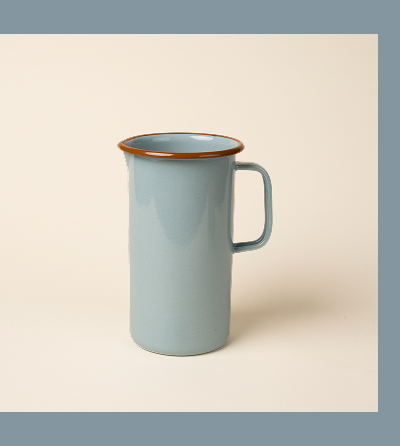 Enamel Pitcher in Robin