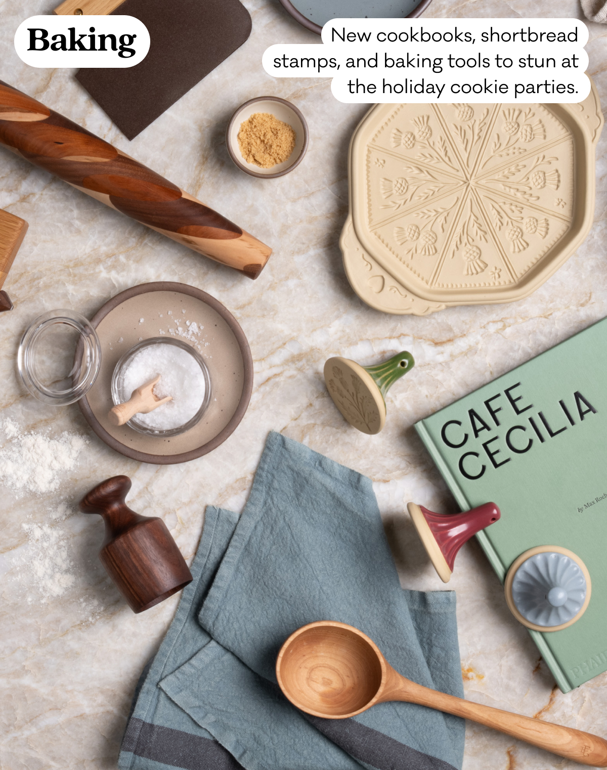 Baking - New cookbooks, shortbread stamps, and baking tools to stun at the holiday cookie parties. Baking - New cookbooks, shortbread stamps, and baking tools to stun at the holiday cookie parties.