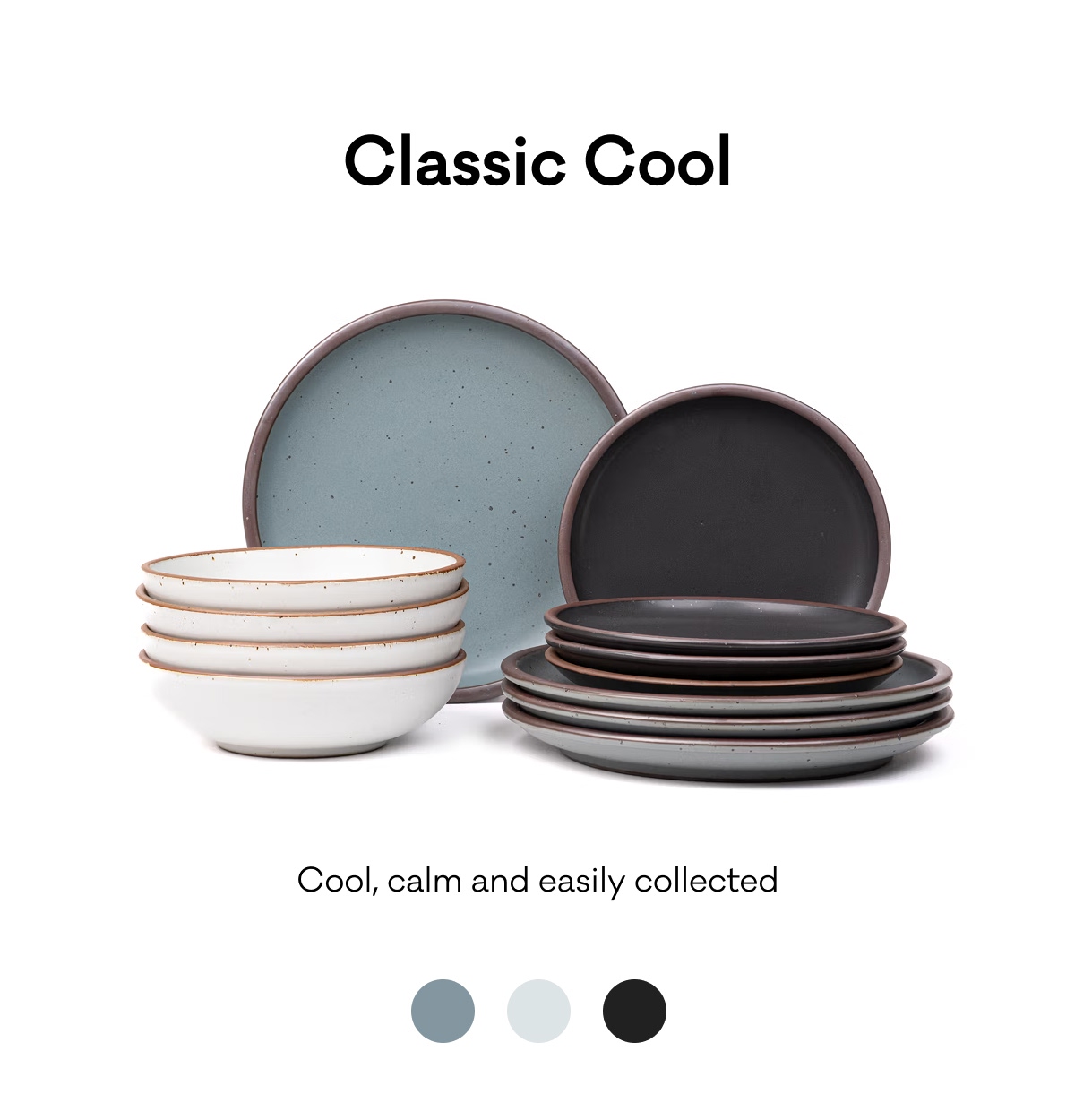 Classic Cool: Eggshell, Heron, Black Mountain