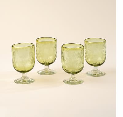 Etched Thistle in Olive