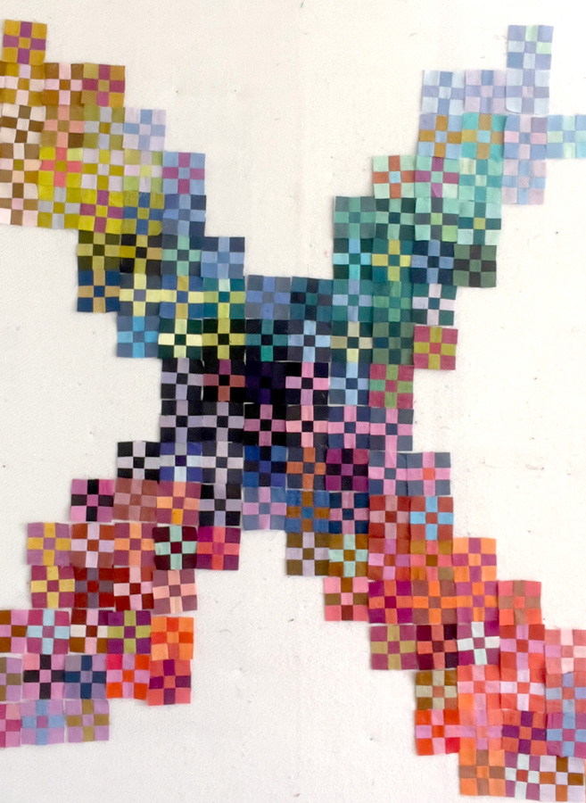 9-patch blocks in an X shape.