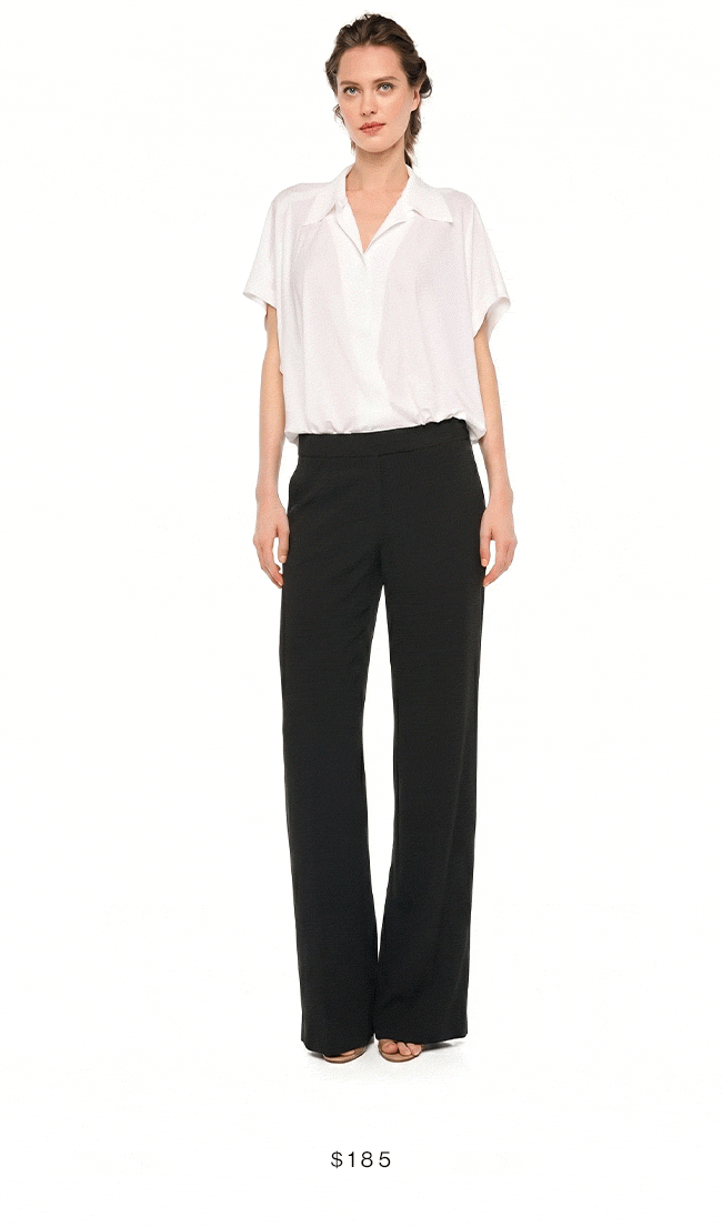 FLAT FRONT WIDE PANT