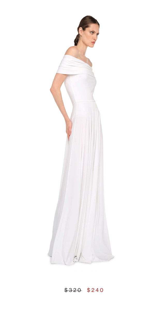 COWL FLARED GOWN