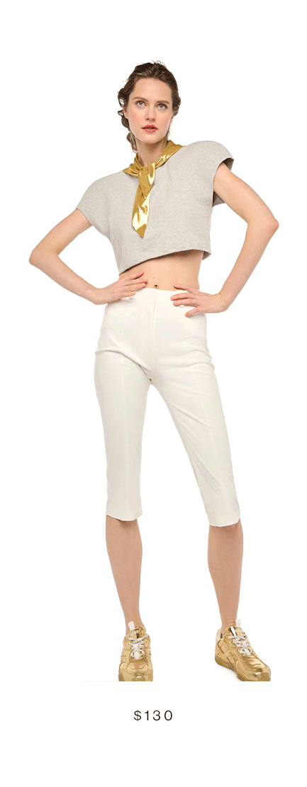CAP SLEEVE BOMBER CROPPED TOP