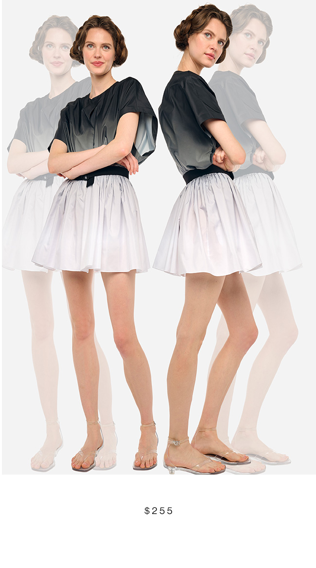 SLEEVELESS FLARED MINI DRESS
