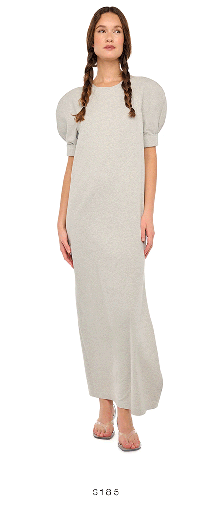 SHORT SLEEVE BOMBER 1980S LONG DRESS