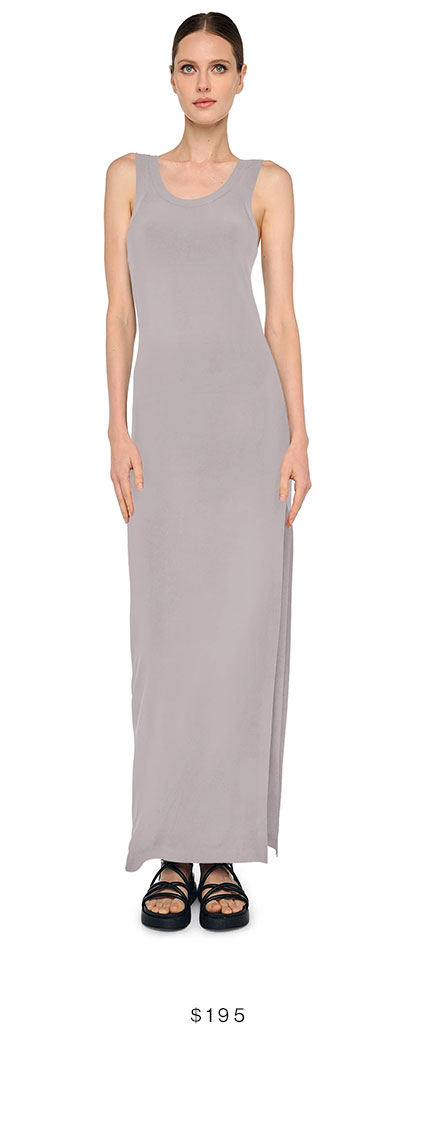 RACER LONG DRESS W/ SIDE SLIT
