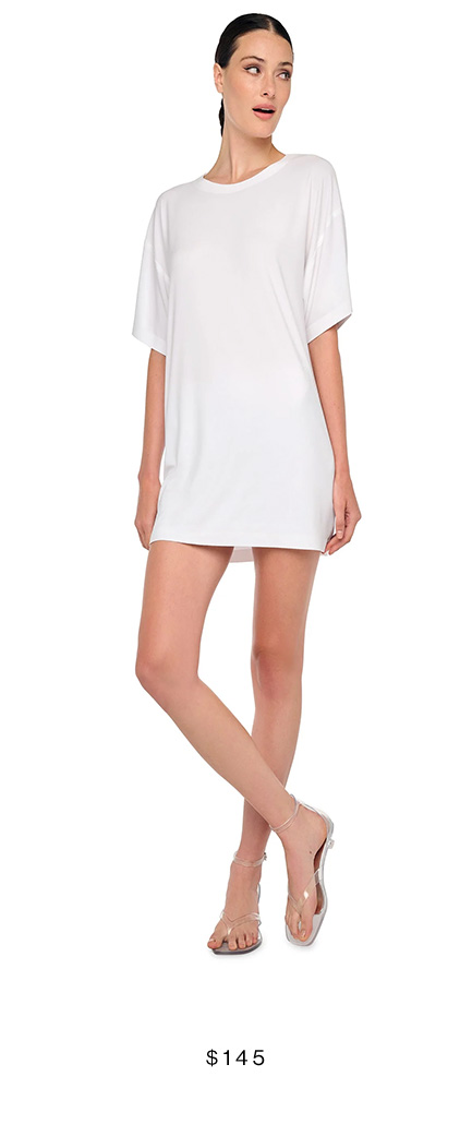 SHORT SLEEVE BOXY MINI DRESS