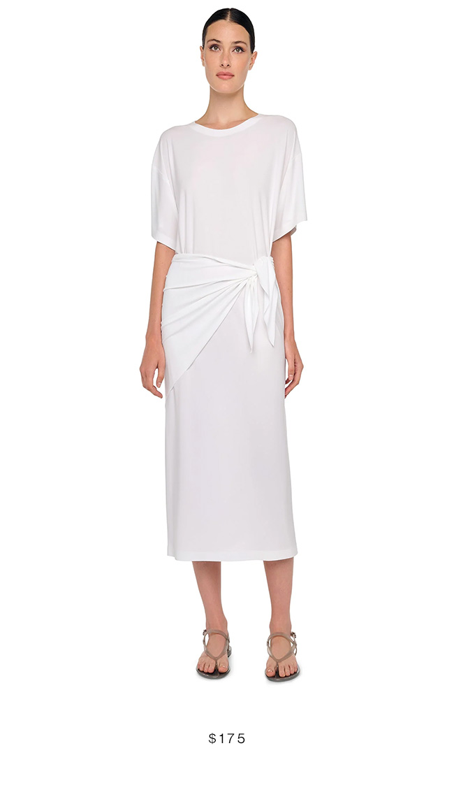 SHORT SLEEVE BOXY DRESS TO MIDCALF