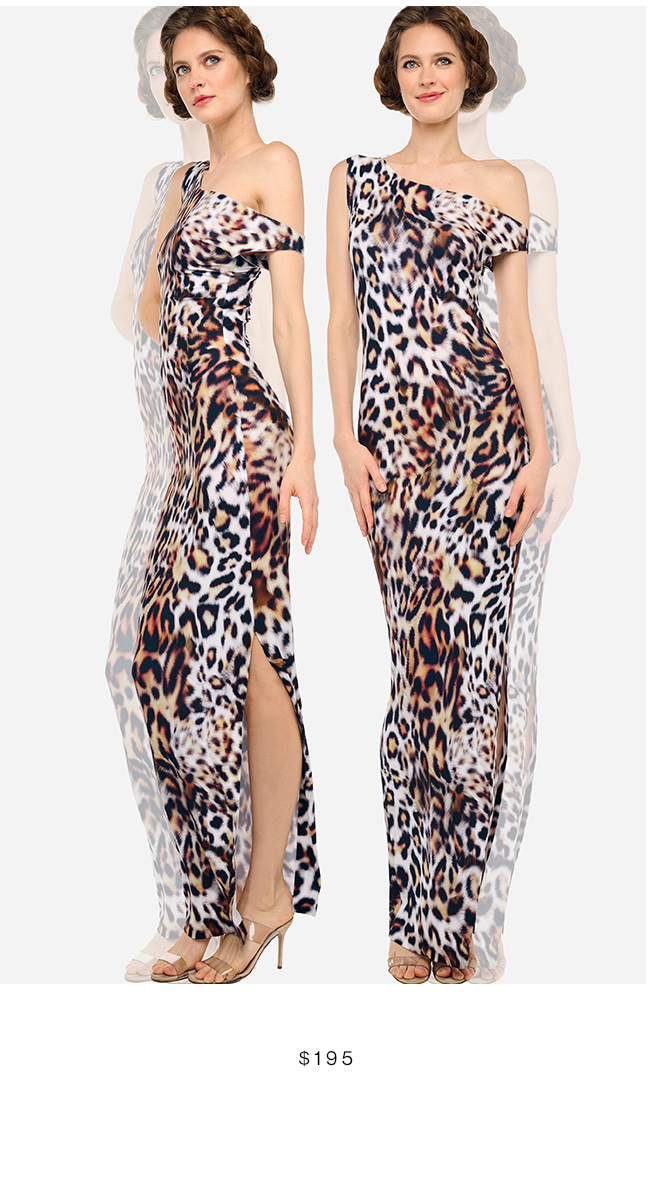 DROP SHOULDER FITTED GOWN