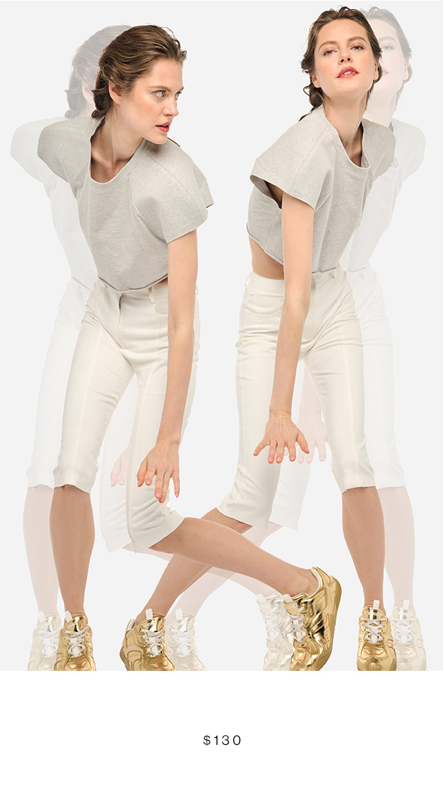 CAP SLEEVE BOMBER CROPPED TOP