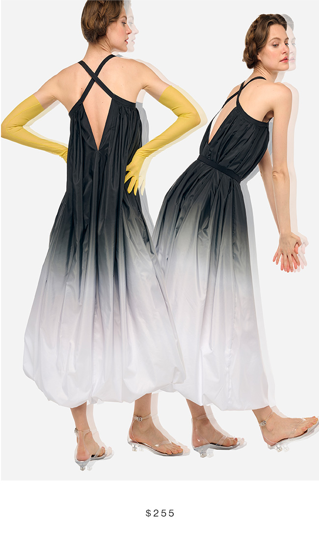 STRAP BUBBLE DRESS TO MIDCALF