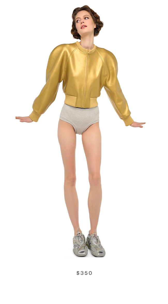 OVERSIZED CREW NECK BOMBER 1980S JACKET