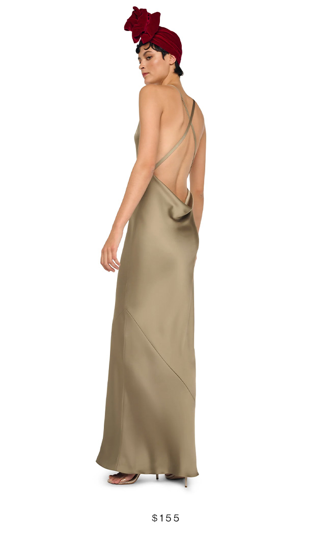 CROSS BACK BIAS GOWN