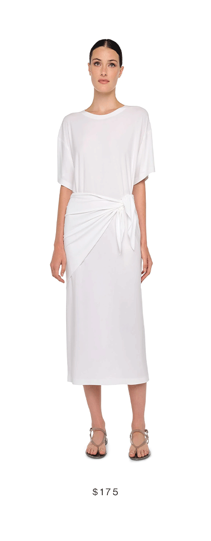 SHORT SLEEVE BOXY DRESS TO MIDCALF