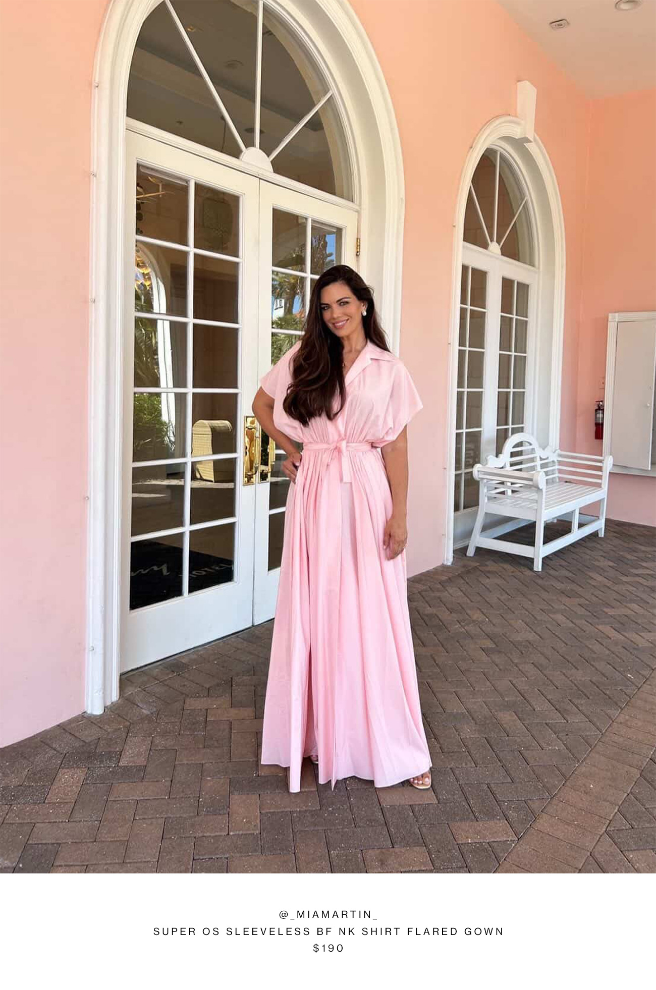 SUPER OS SLEEVELESS BF NK SHIRT FLARED GOWN