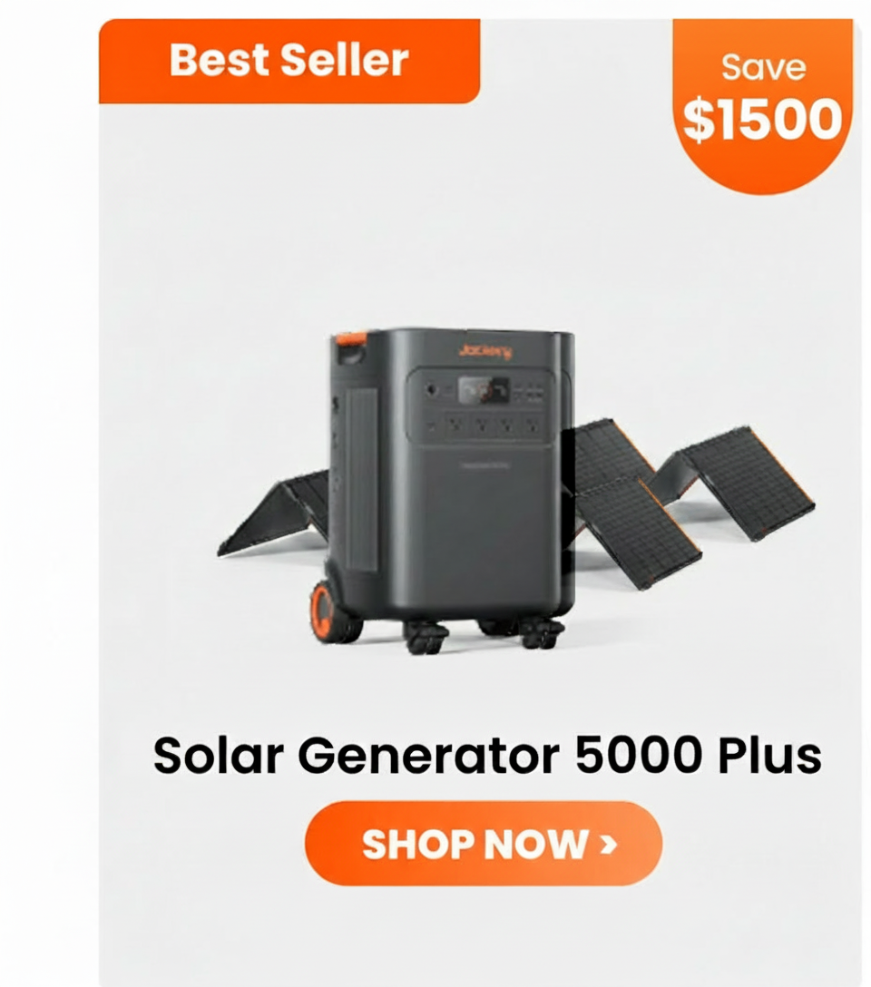 an image of a solar generator with a price tag for $ 150