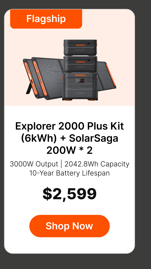 Explorer 2000 Plus Kit (6kWh) + SolarSaga 200W x 2