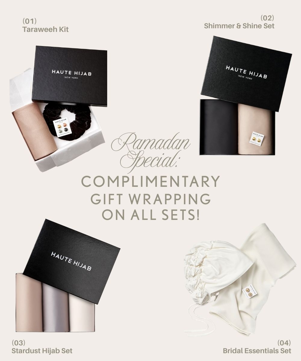 an image of a new hijabi starter kit with a magazine and a hair tie