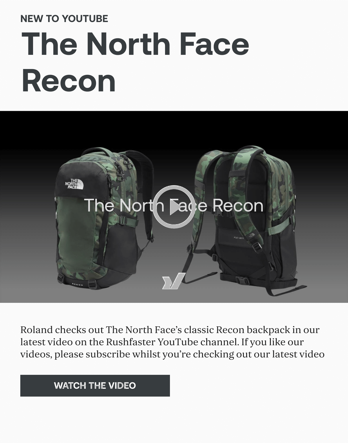 New Video The North Face Recon