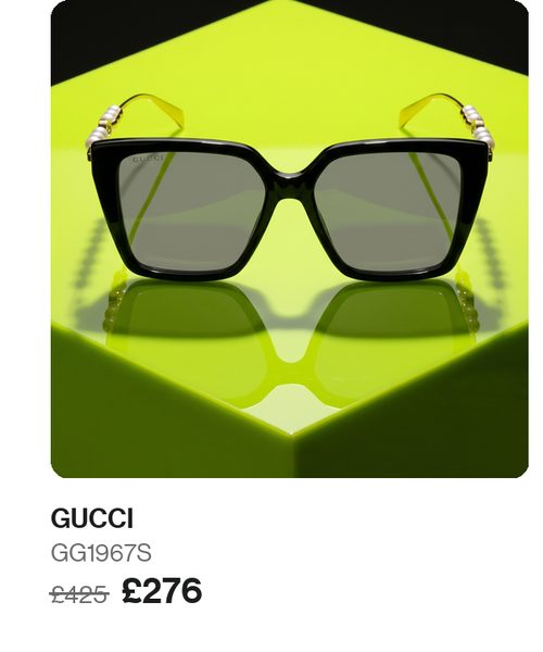 Gucci GG1967S £276, was £425. Shop now.