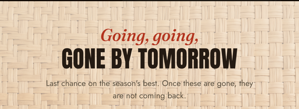 gone by tomorrow