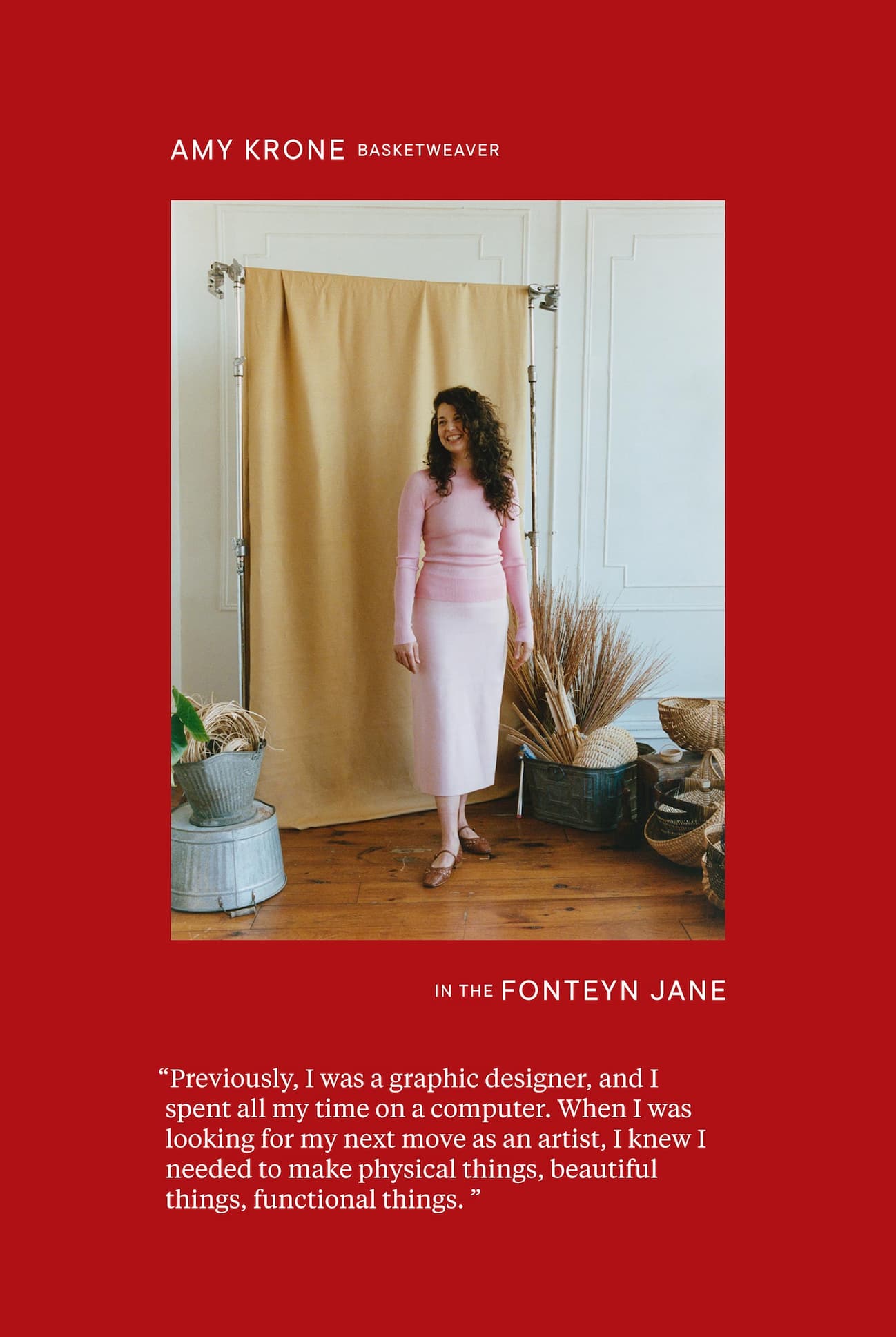 Amy Krone, basketweave, in The Fonteyn Jane.