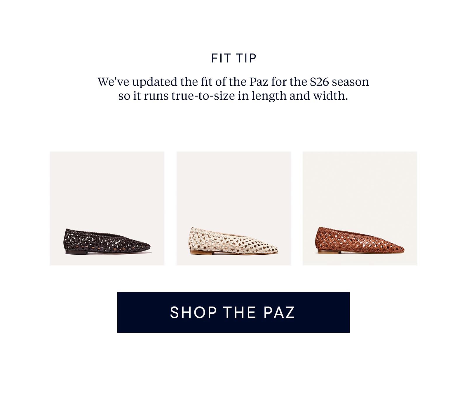 Fit tip: We've updated the fit of the Paz for the S26 season so it runs true-to-size in length and width.