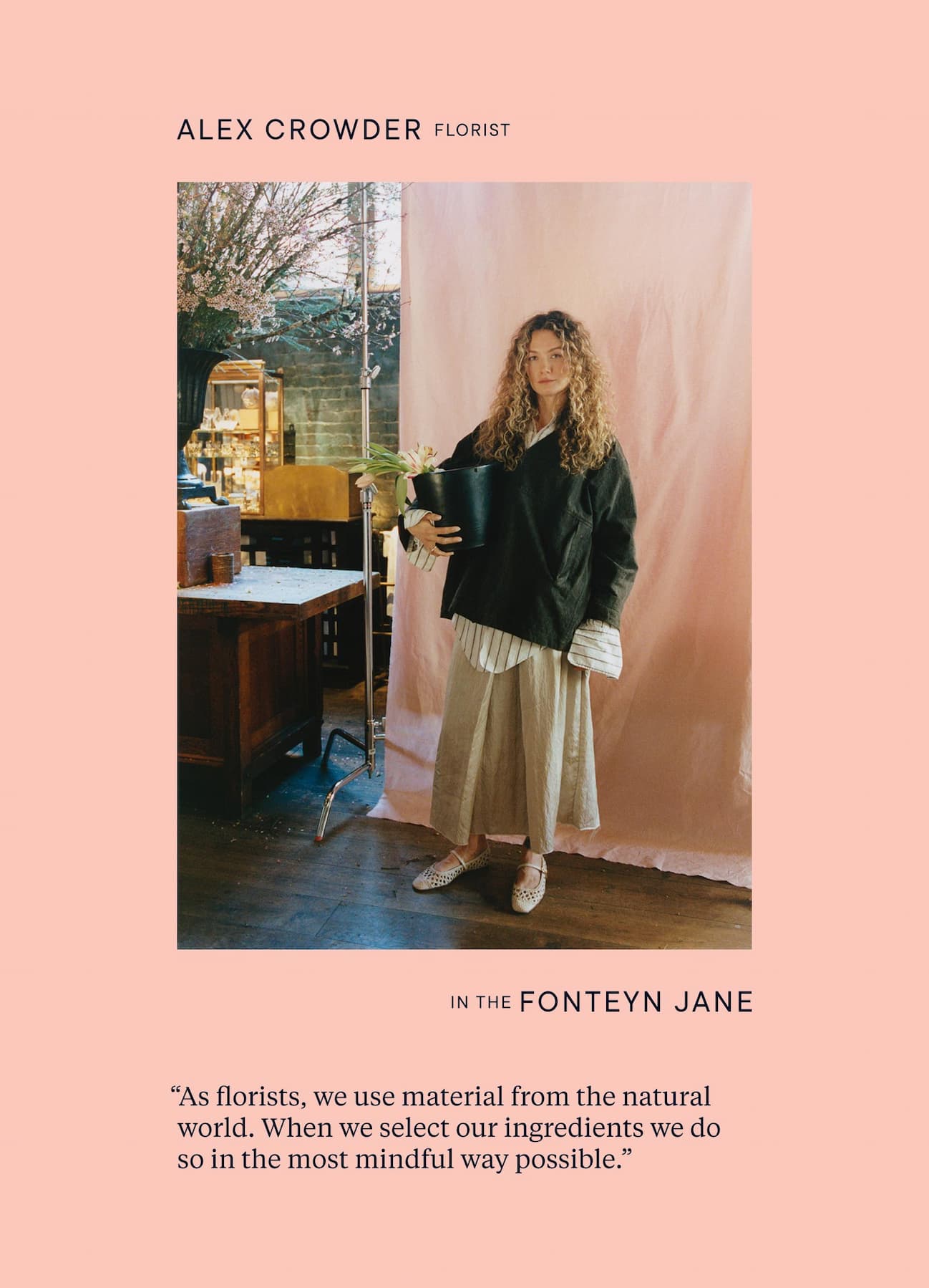 Alex Crowder, florist, in The Fonteyn Jane.