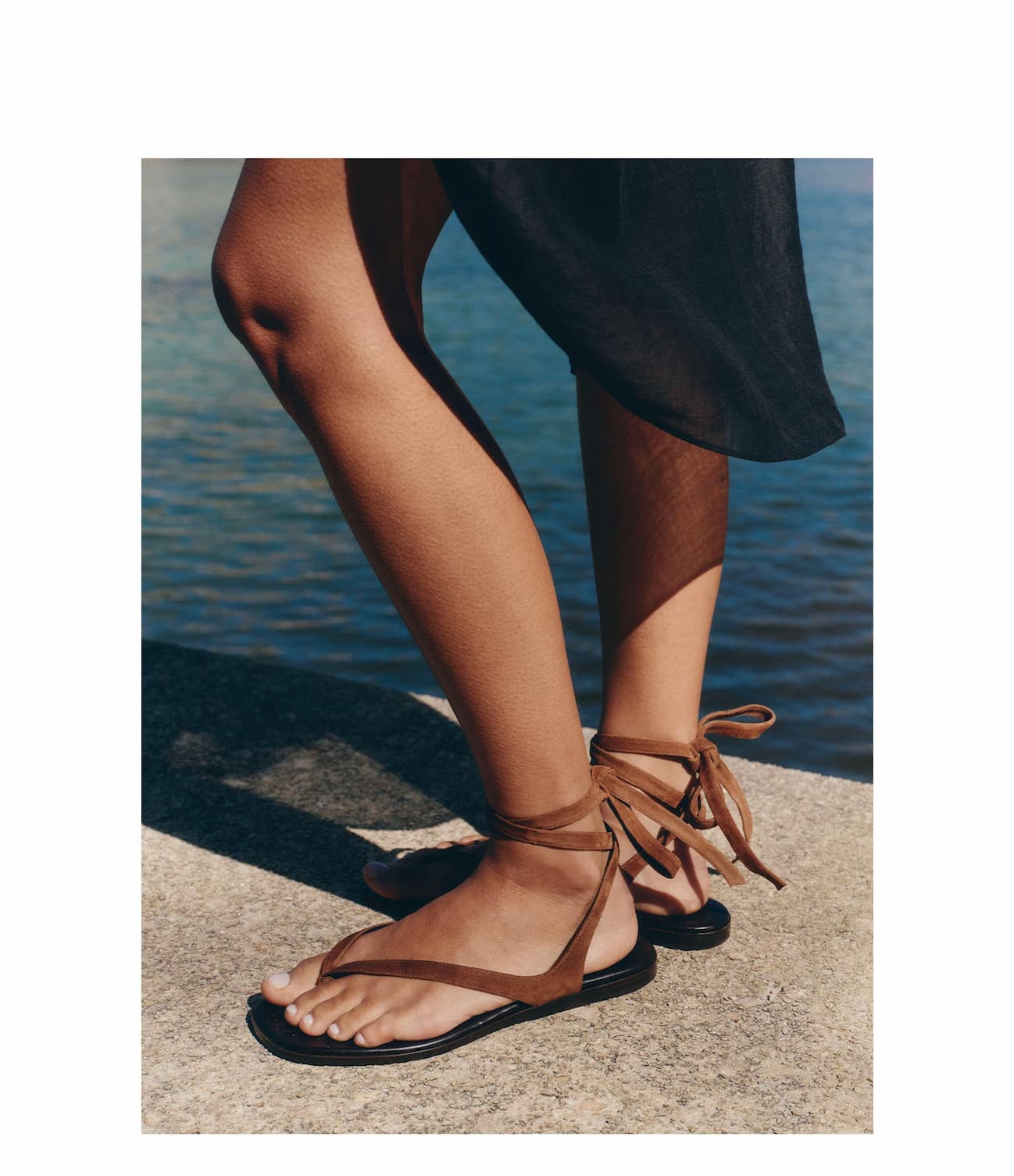 The Palermo Wrap Sandal in Nutmeg Suede