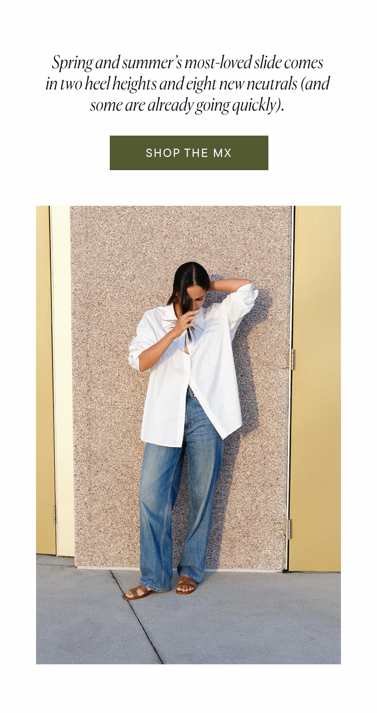 Spring and summer's most-loved slide comes in two heel heights and eight new neutrals (and some are already going quickly).