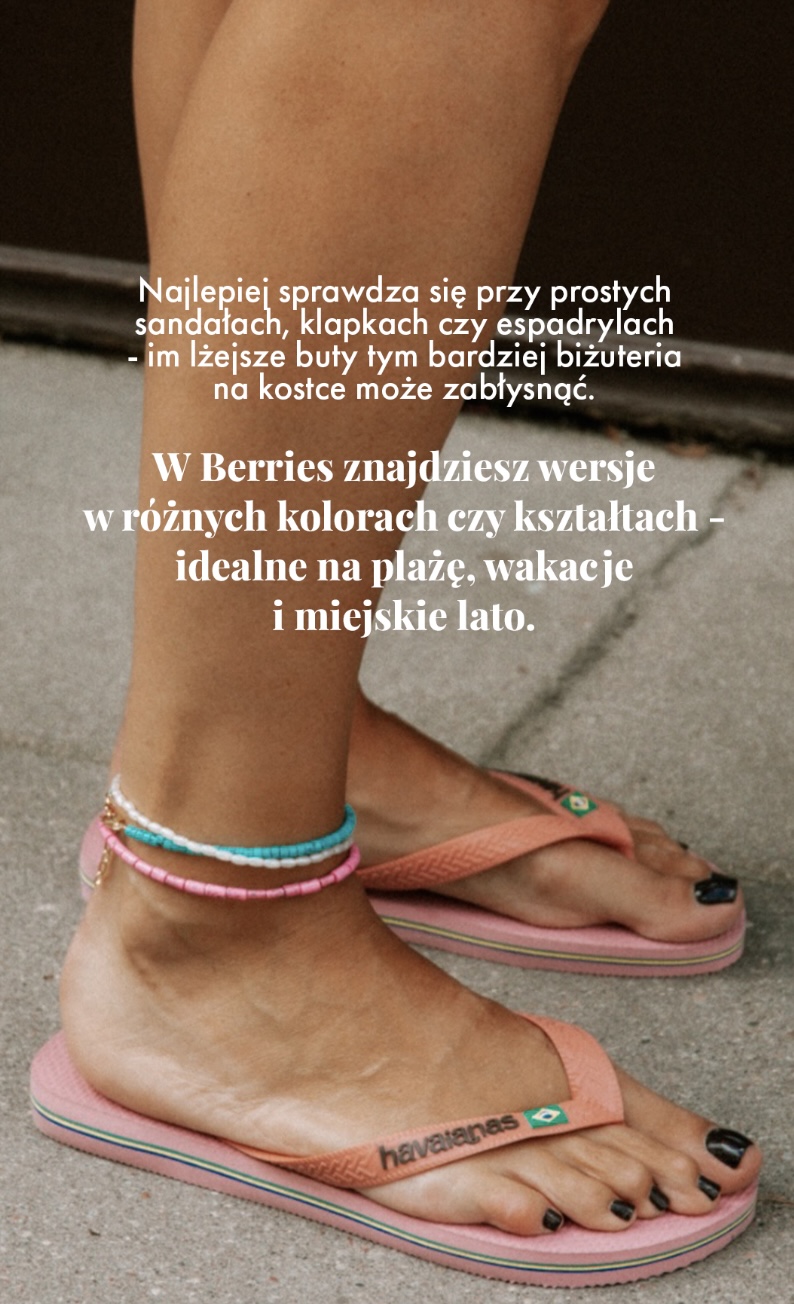 bransoletka na nogę do klapek