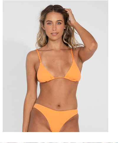 Shop Lucky Rib Towelling Triangle Bikini Top
