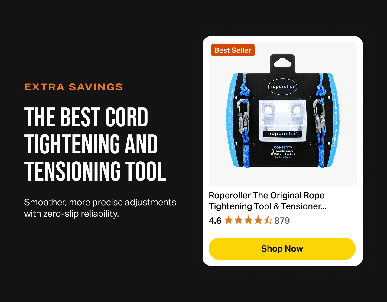 The best cord tightening and tensioning tool — Roperoller Rope Tightening Tool & Tensioner