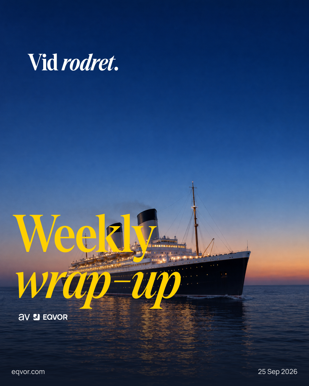 Weekly Wrap-Up: Vid rodret.