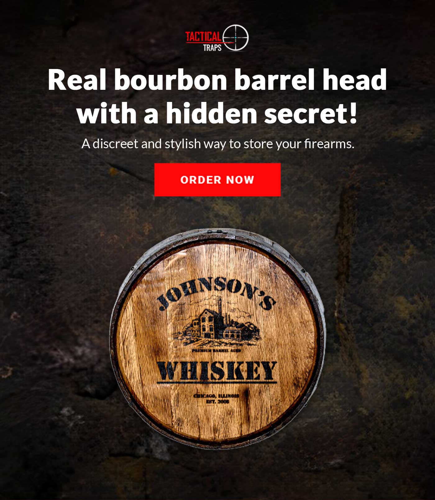 Real bourbon barrel head with a hidden secret!