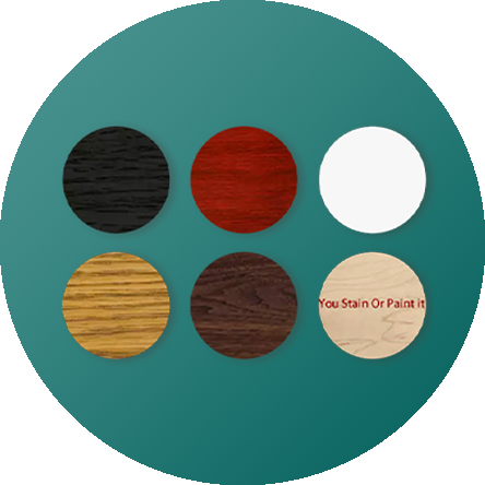 Solid-wood—comes in numerous finishes to match your decor.