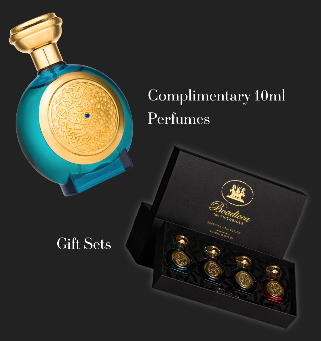 Complimentary 10ml perfumes, gift sets