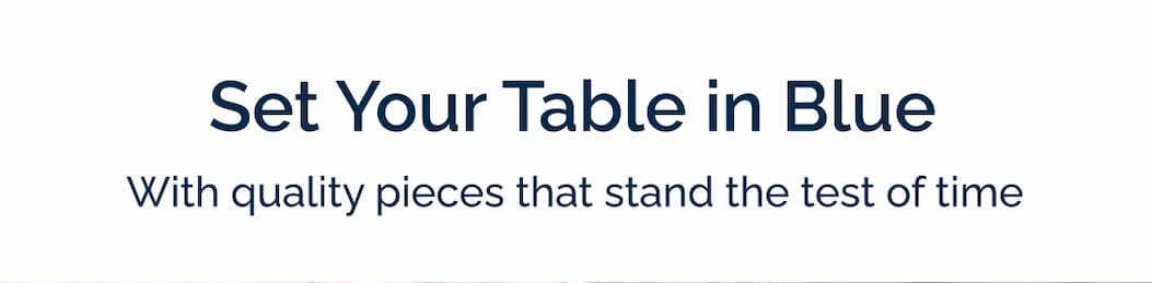 Set your table in blue