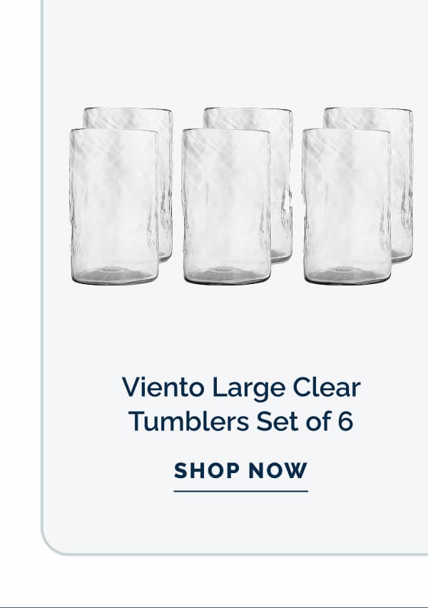 Viento Large Clear Tumblers Set of 6