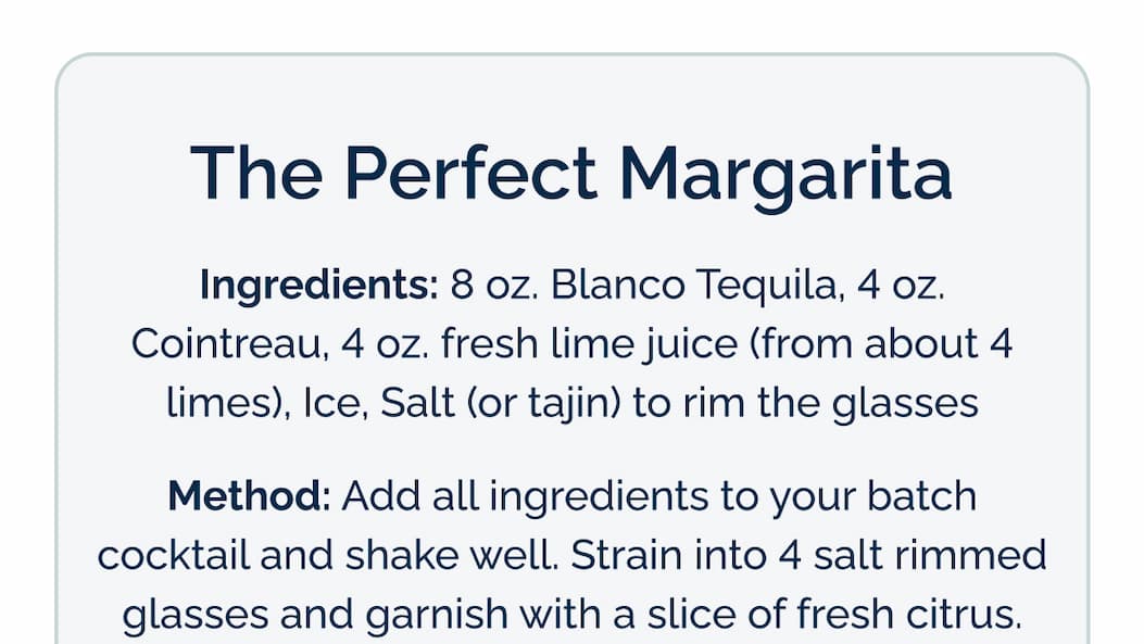 The perfect margarita recipe