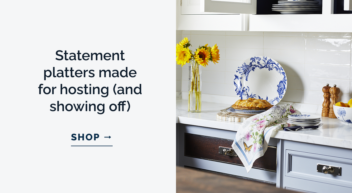 Statement platters made for hosting (and showing off). SHOP
