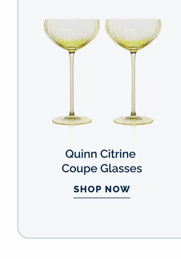 Quinn Citrine Coupe Glasses