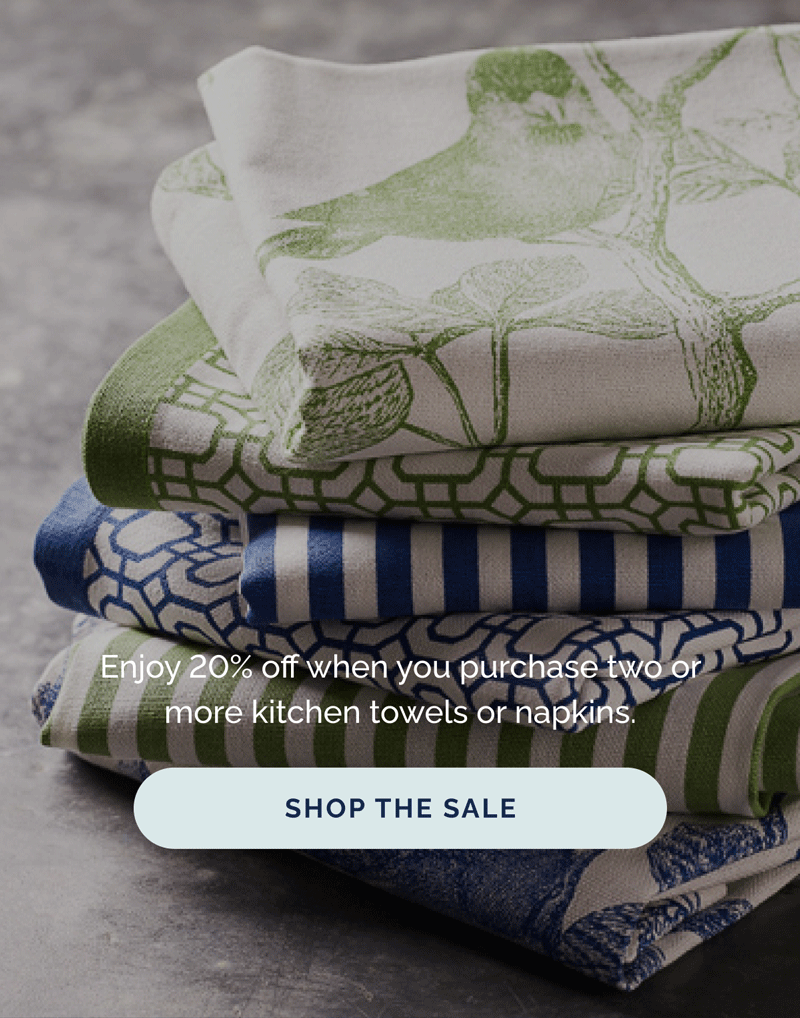 Last chance 20% off linens! Shop the sale