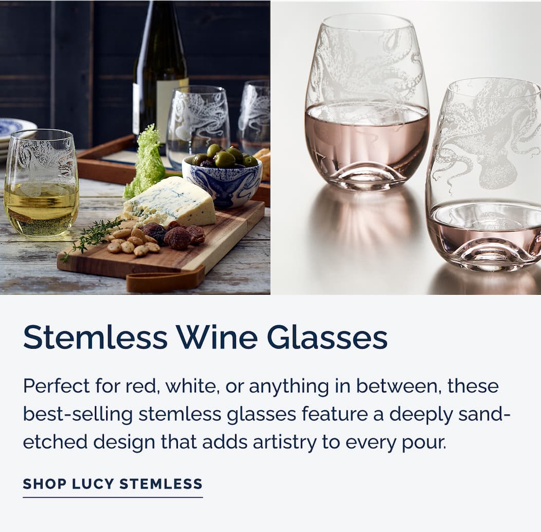 Shop Lucy stemless wine glasses