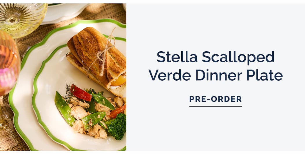 Pre-Order Stella Scalloped Verde Dinner Plates