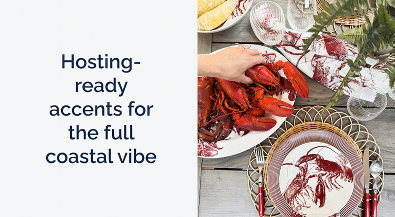 Hosting-ready accents for the full coastal vibe