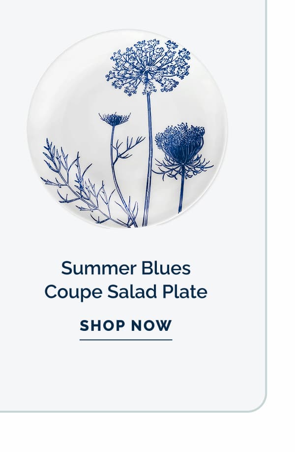 Summer Blues Coupe Salad Plate