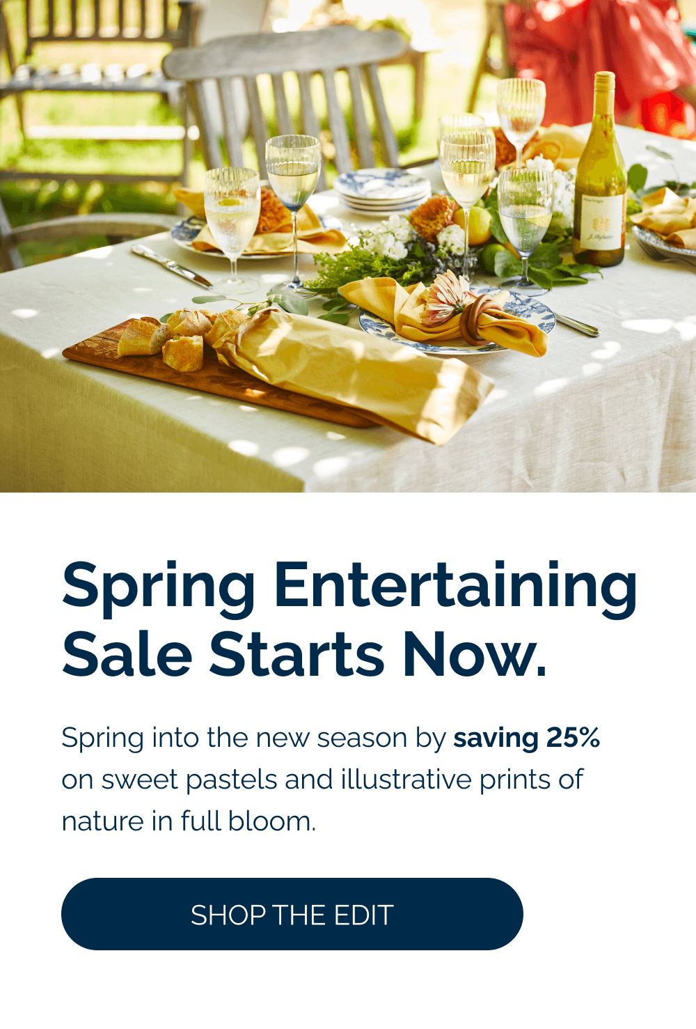 The Easter Sale Starts Now.  Spring into the new season by saving 25% on sweet pastels and illustrative prints of nature in full bloom.  [Shop the Edit]