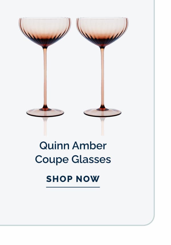 Quinn Amber Coupe Glasses